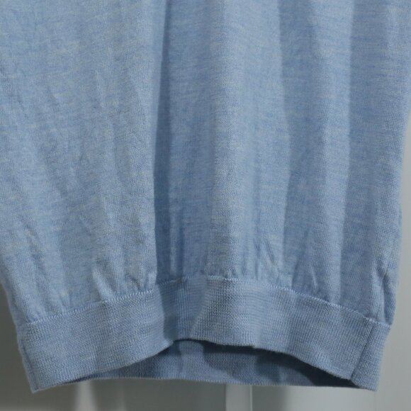 Hart Schaffner Marx Men’s Merino Wool Sweater Light Blue V-Neck Pullover Size M - Picture 4 of 7